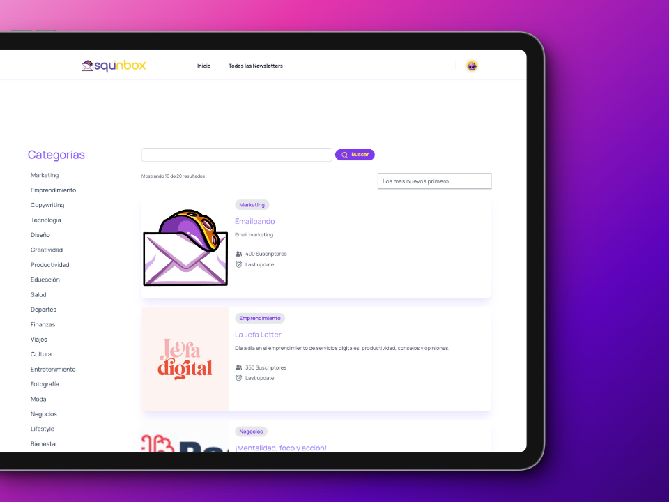 SquInbox Newsletter Topics